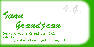 ivan grandjean business card